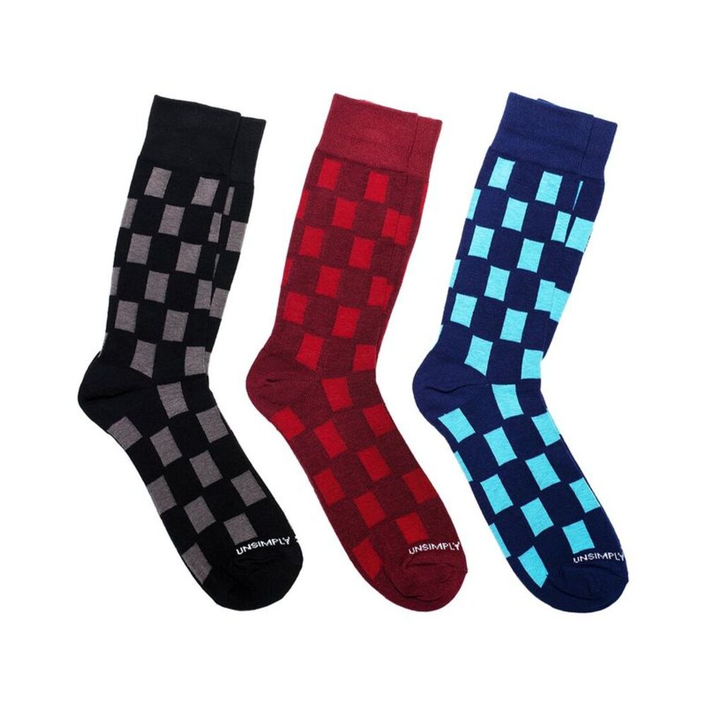 Unsimply Stitched 3-Pack Men's Crew Socks, Multicolor